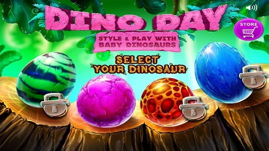 Dino Day Main Screen