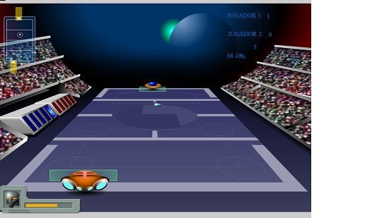Galactic Tennis gameplay