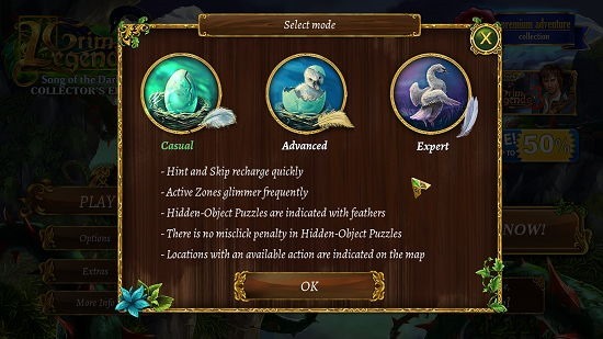 Grim Legends 2 Select Difficulty