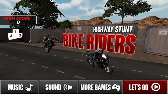 Highway Stunt Bike Riders Pro Main Screen