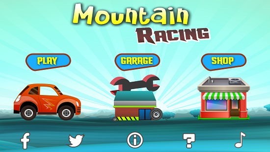Mountain Racing HD Main Screen