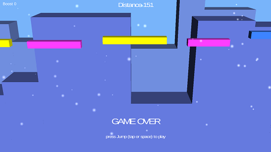 Simple Runner Game Over