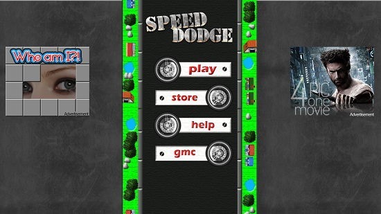 Speed Dodge Main Screen