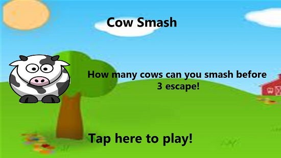 Cow Smash main screen
