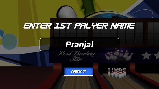 Real Bowling Star enter player name