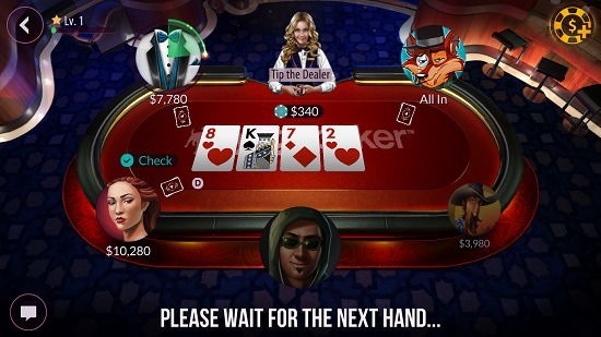 Zynga Poker - Texas Holdem gameplay