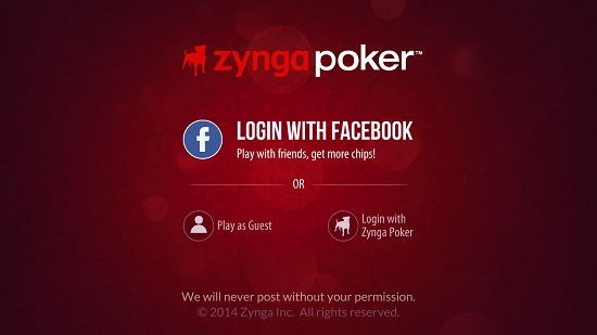 Zynga Poker - Texas Holdem main screen