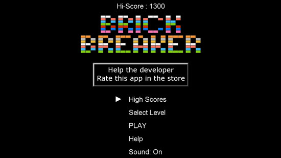 Brick Breaker Windows app
