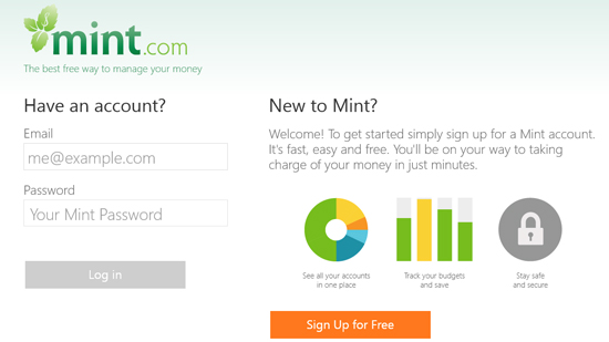Mint Persona finance app