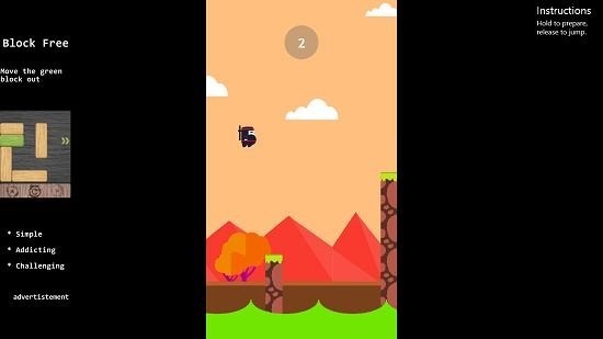 Spring Ninja Jump gameplay jumping