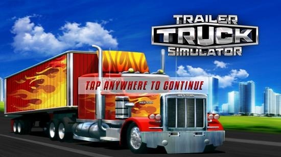 Trailer Truck Simulator 3D main screen