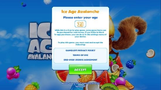 Ice Age Avalanche main screen