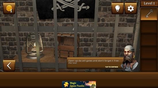 Pirate Escape inventory on the right