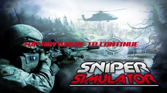 Sniper Shooter Simulator Main Screen