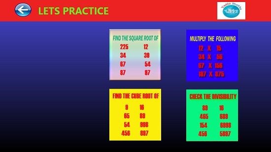 Vedic Math practice mode