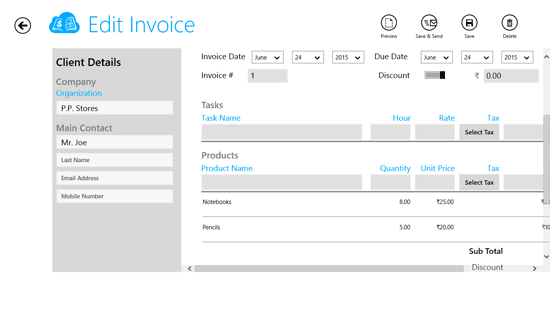 Free Invoice Generator App