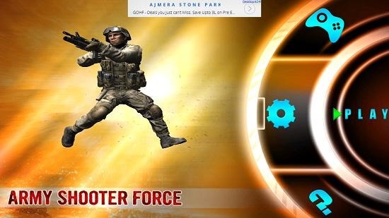 Army Shooter Force Main Screen
