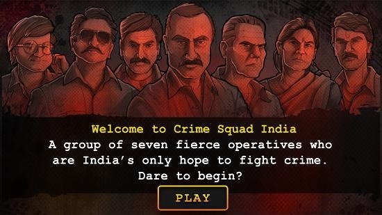 Crime Squad India main screen